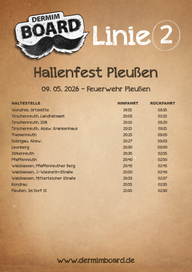 Hallenfest Pleussen 2026 Linie 2